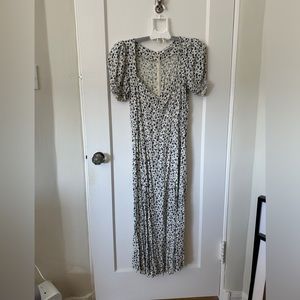 Reformation Lacey Dress in Mykonos print size 10